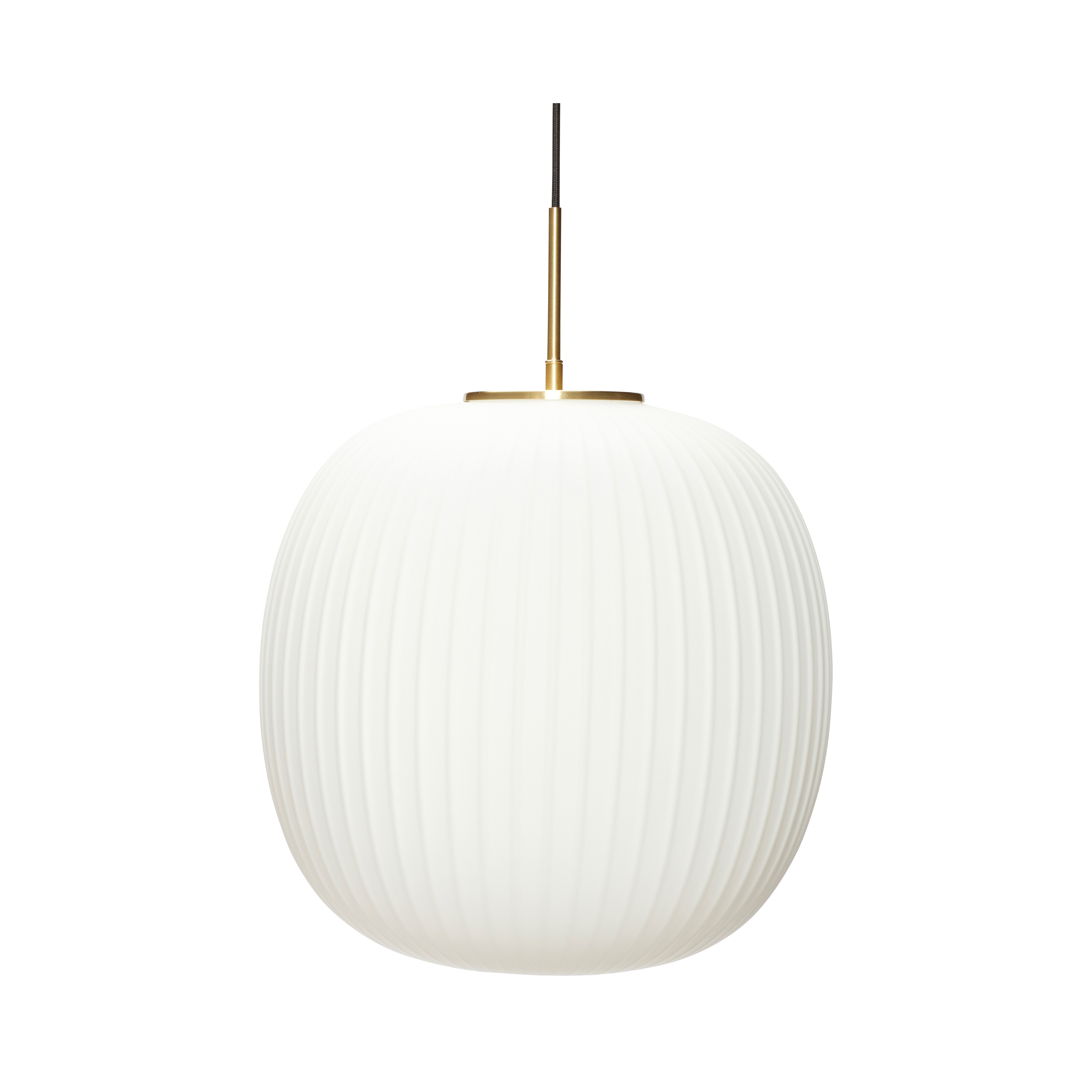 Serene Pendelleuchte Ø42 Opal/Brass Hübsch - Wohnzimmer - Metall