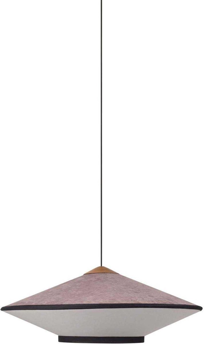 Cymbal Pendelleuchte M, puder pink, Ø 70 cm, E27 Forestier - Wohnzimmer - Vintage - Stoff / Textil - Einflammig