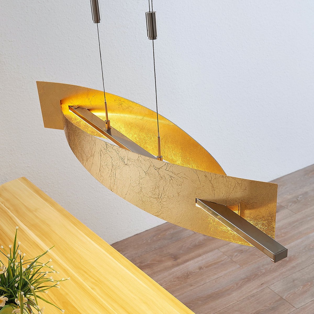Marija Pendelleuchte L100 Gold/Silver Lucande - Wohnzimmer - Modern - Metall - Einflammig