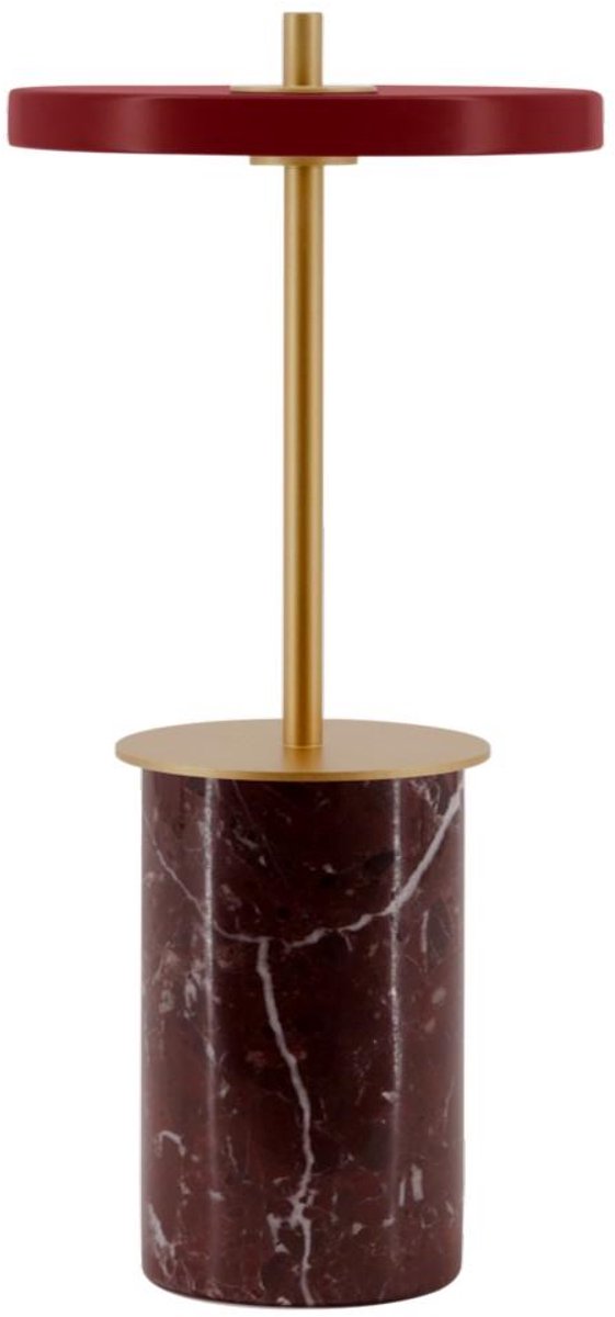 Asteria Move Portable Tischleuchte Mini Red Marble Asteria Move Mini UMAGE - Terrasse - Design - Stein - Mit Schirm