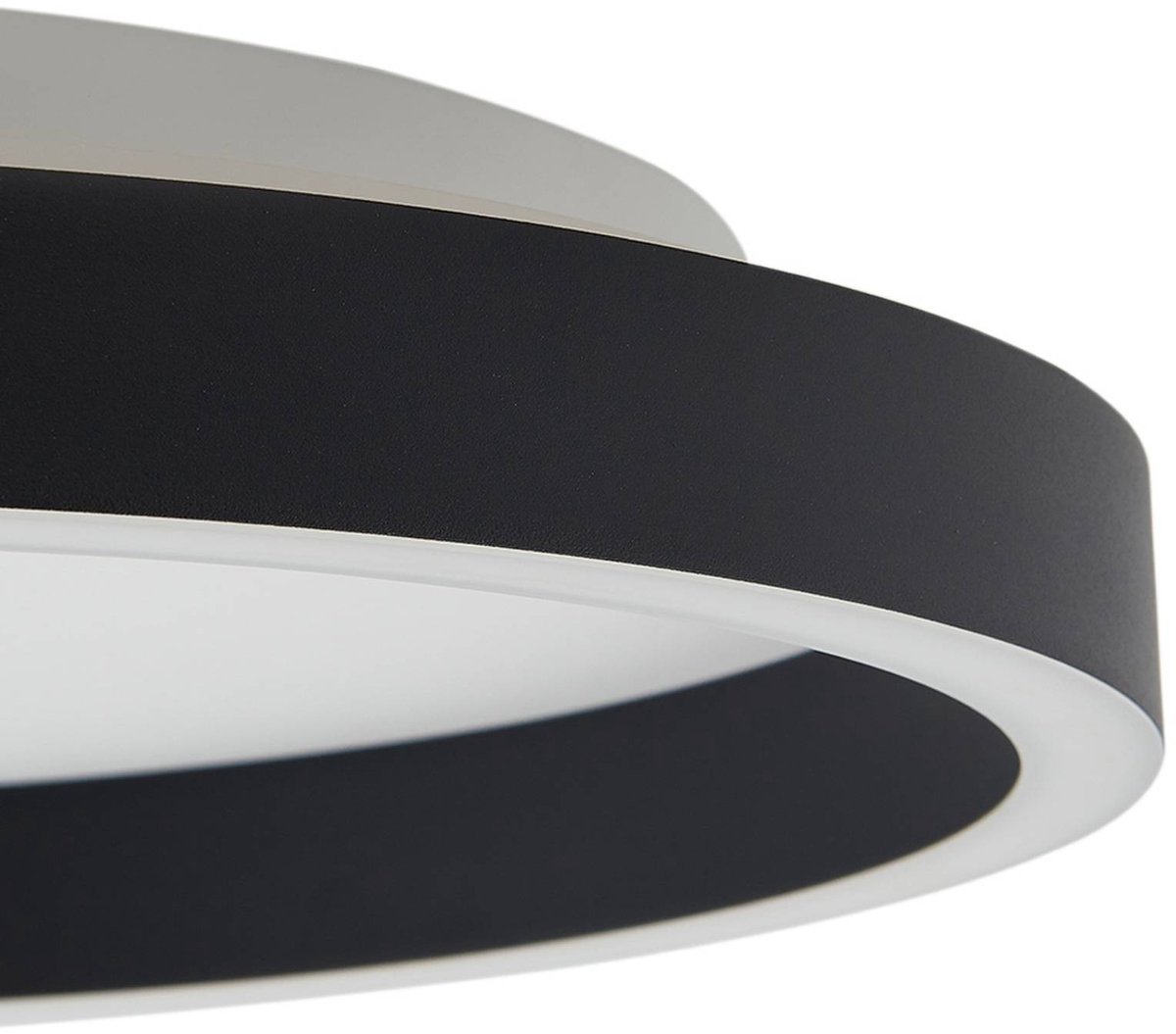 Rotundo LED-Deckenleuchte, schwarz, dimmbar, Ø 40 cm Lucande - Esszimmer - Modern - Kunststoff - Einflammig