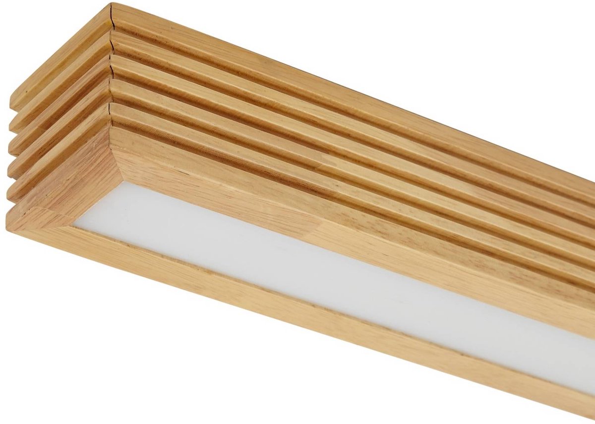 Emara LED-Deckenleuchte, dimmbar, Eiche, holz hell Lucande - Esszimmer - Design - Eckig