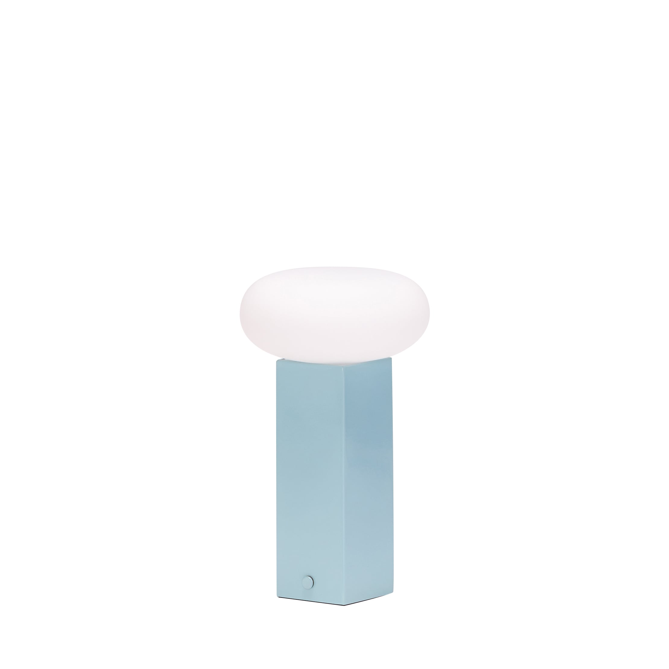 LOW LED-Akku-Tischleuchte blau, Höhe 20 cm Hübsch - Wohnzimmer - Modern - Metall - Einflammig