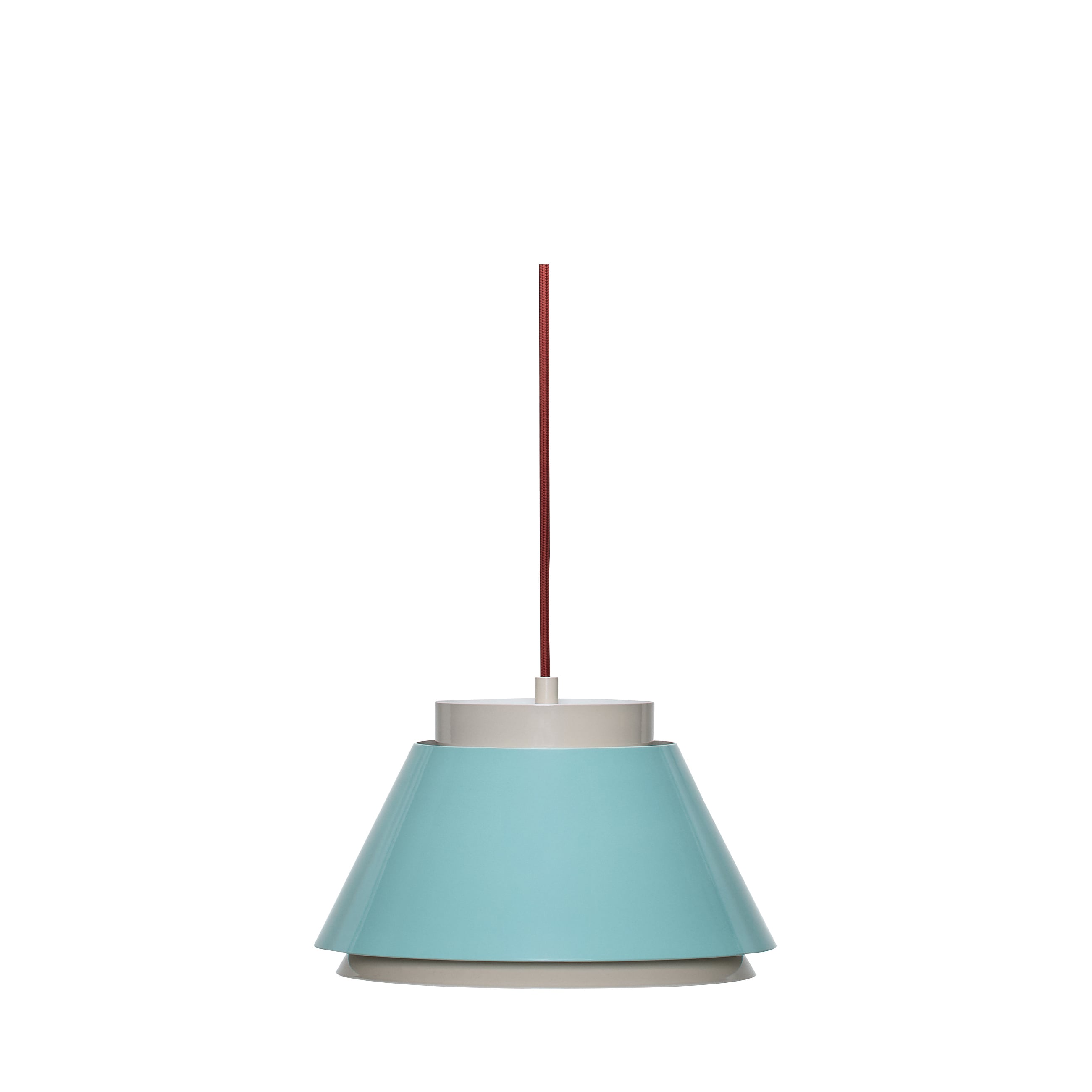 Remi Hängeleuchte blau/beige Ø 25 cm Hübsch - Wohnzimmer - Skandinavisch - Metall - Mit Schirm