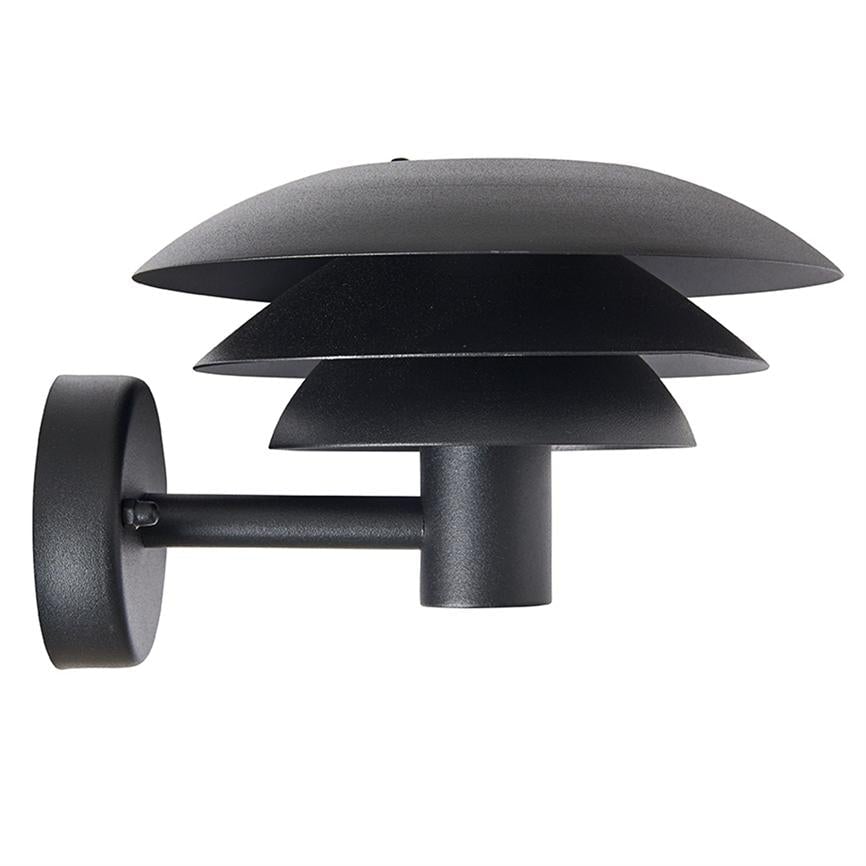 DL20 Außenwandleuchte, Ø 20 cm, schwarz matt Dyberg Larsen - Design - Metall - Einflammig