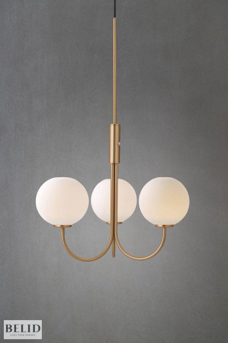 Ballon Kronleuchter Brass Herstal - Wohnzimmer - Modern - Glas - Mehrflammig
