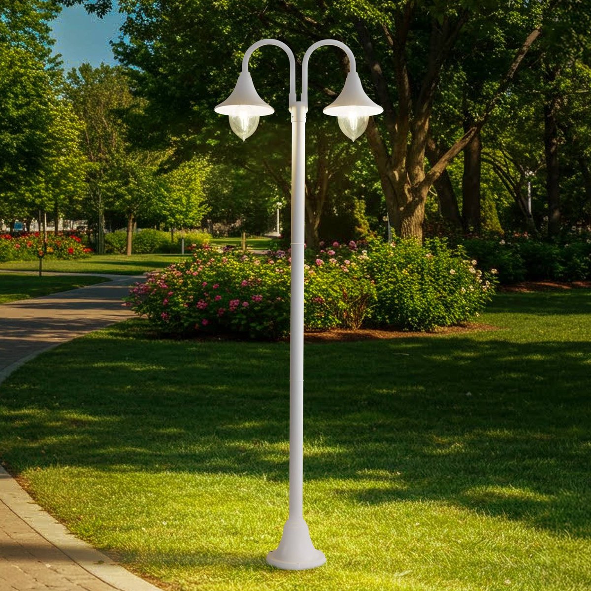 Madea Außenleuchte Weiß Lindby - Modern - Aluminium - Laterne