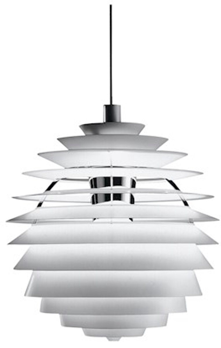 PH Louvre LED Pendelleuchte White Louis Poulsen - Wohnzimmer - Aluminium