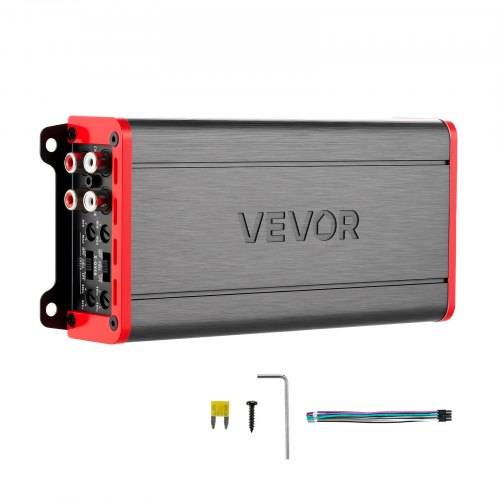 VEVOR Bilstereoförstärkare, 4-kanalig bryggkopplingsbar bilförstärkare, flerkanalig klass D stereoförstärkare, max. 4 x 272 W vid 4 ohm / 4 x 400 W vid 2 ohm, hög effekt, för stadsjeepar, pickuper och terrängfordon