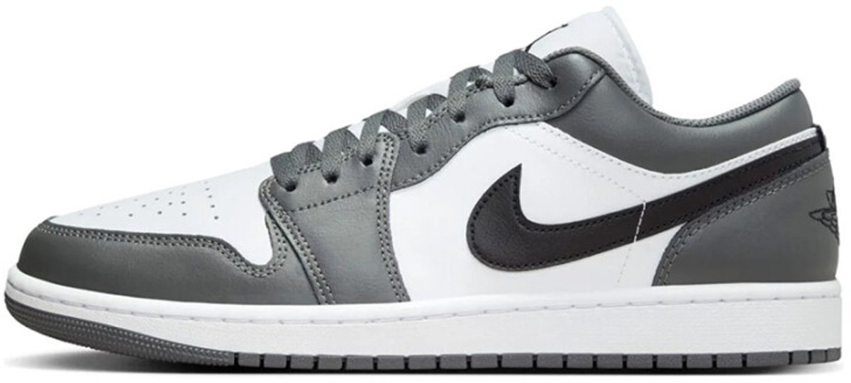Air Jordan 1 Low Iron Grey Black Herren Sneaker Weiß 553558-152 47