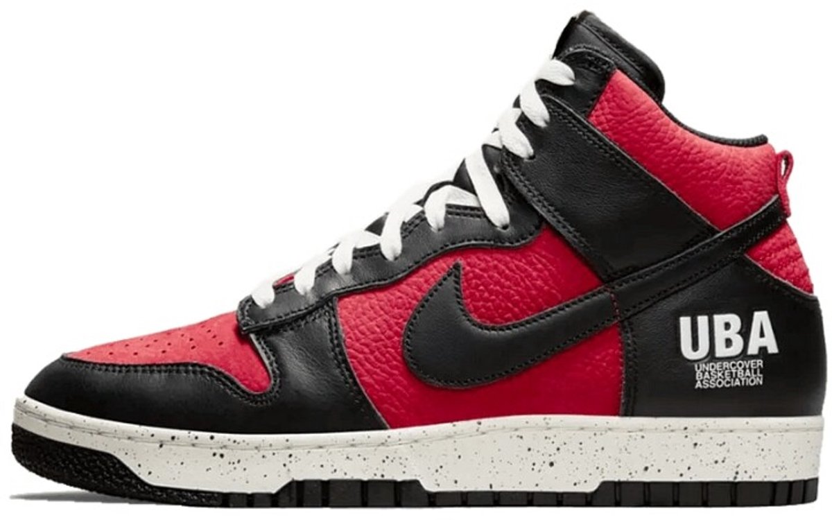 Undercover x Nike Dunk High 1985 UBA Unisex-Sneaker Rot Gym-Rot Schwarz DD9401-600 36