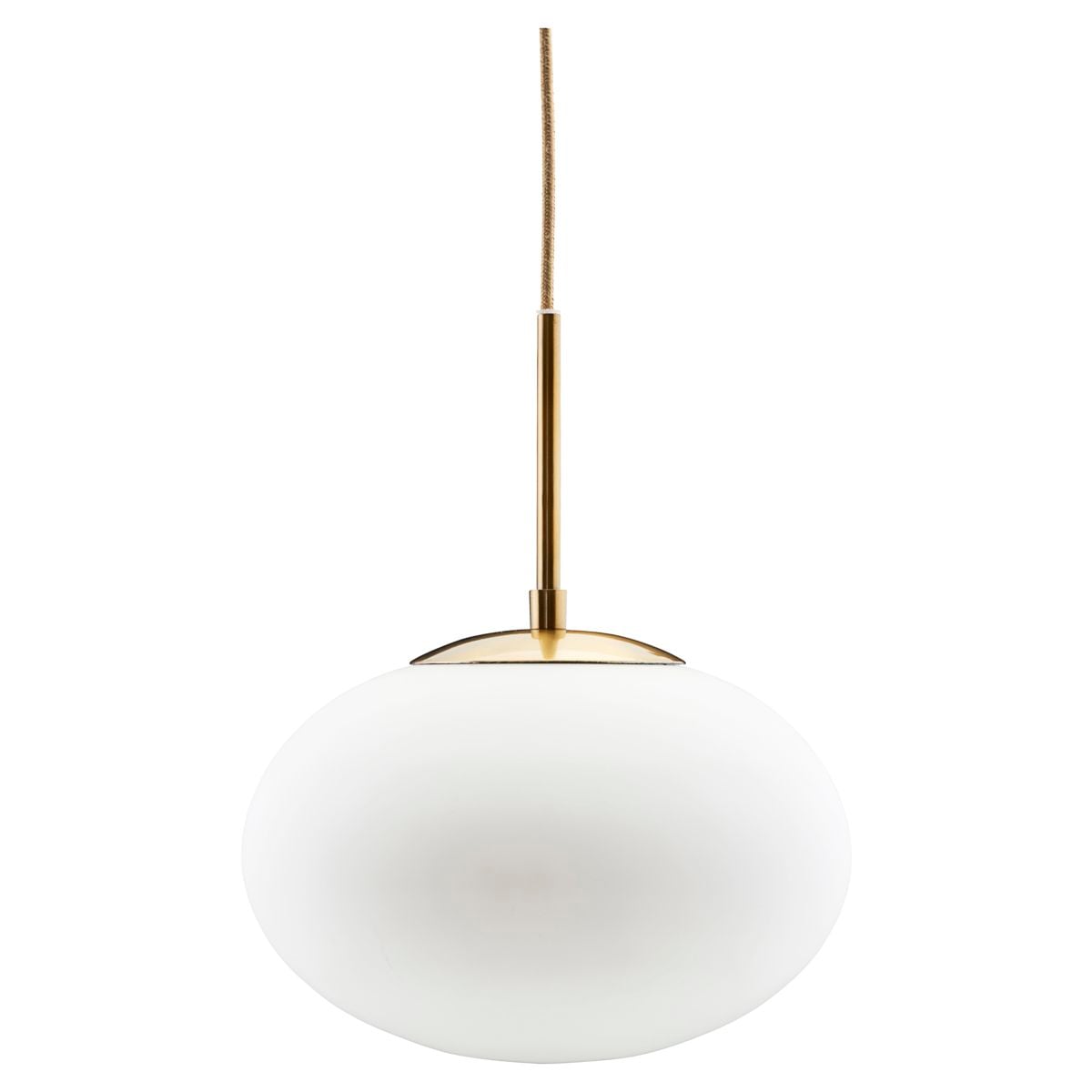 Opal Pendelleuchte Ø30cm Weiß/Messing House Doctor - Wohnzimmer - Metall