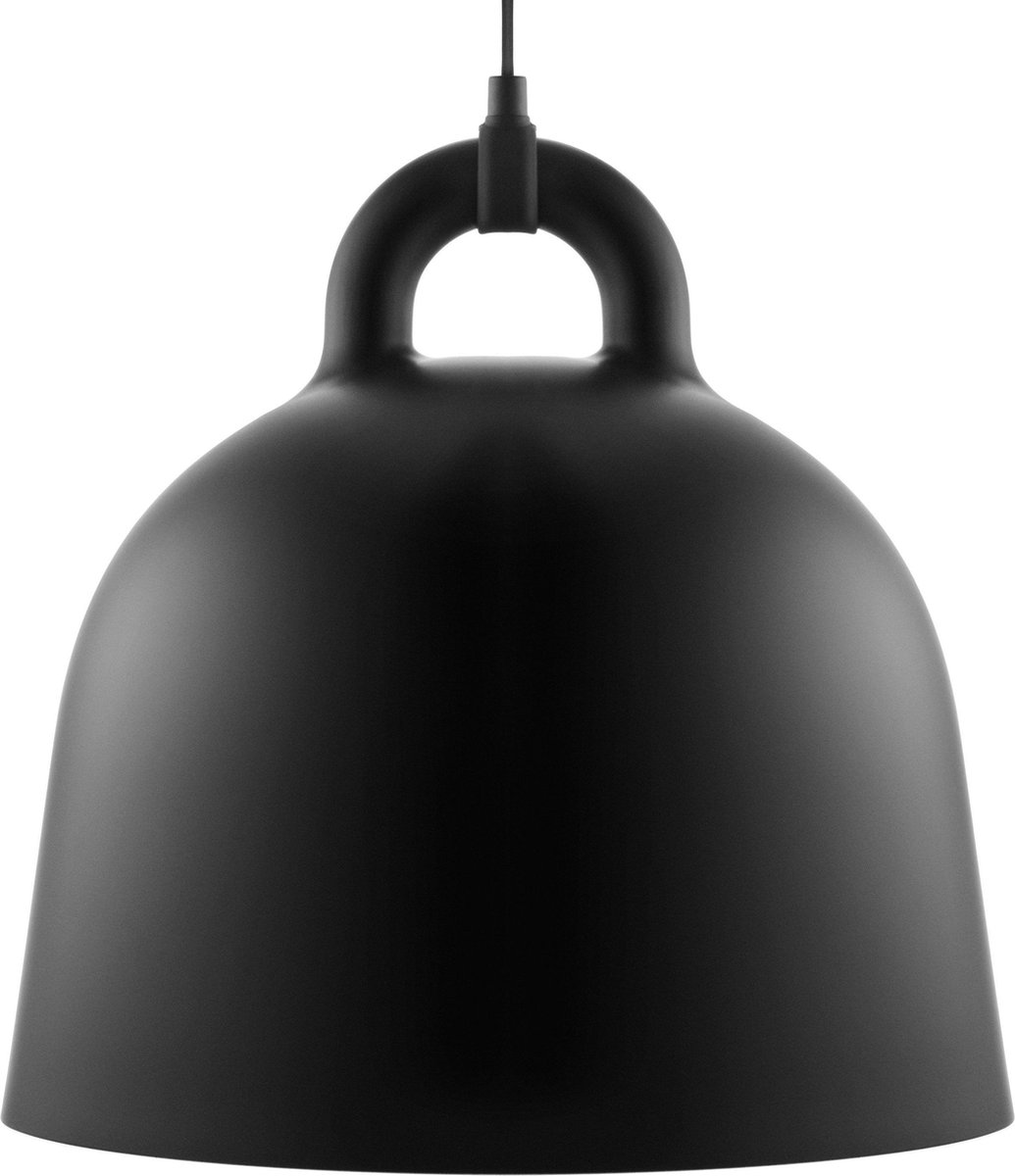 Bell Pendelleuchte Large Schwarz Normann Copenhagen - Wohnzimmer - Aluminium