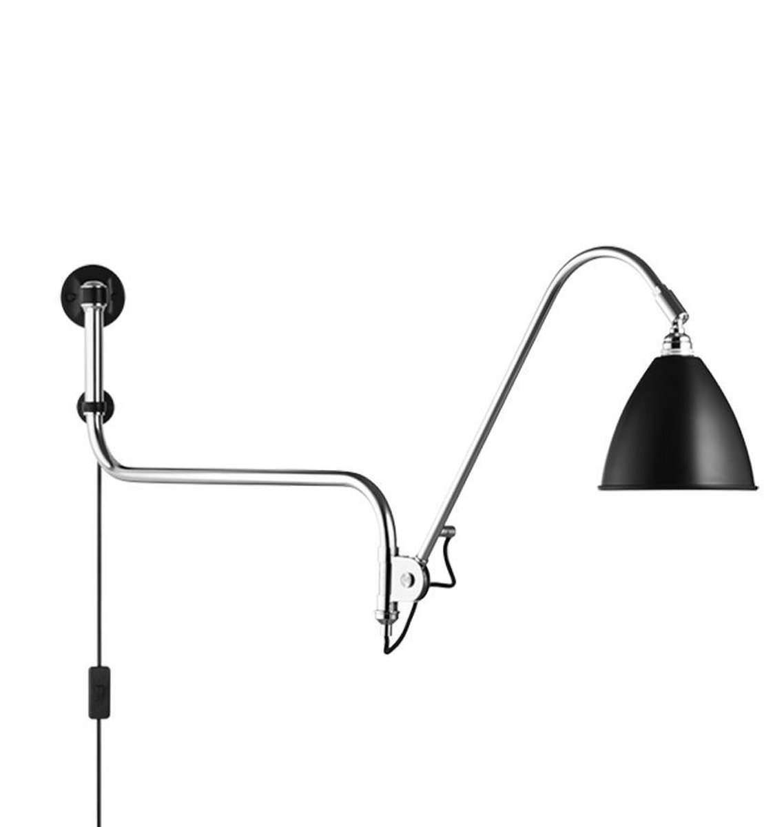 Bestlite BL10 Wandleuchte Ø16 Chrom/Schwarz GUBI - Wohnzimmer - Metall