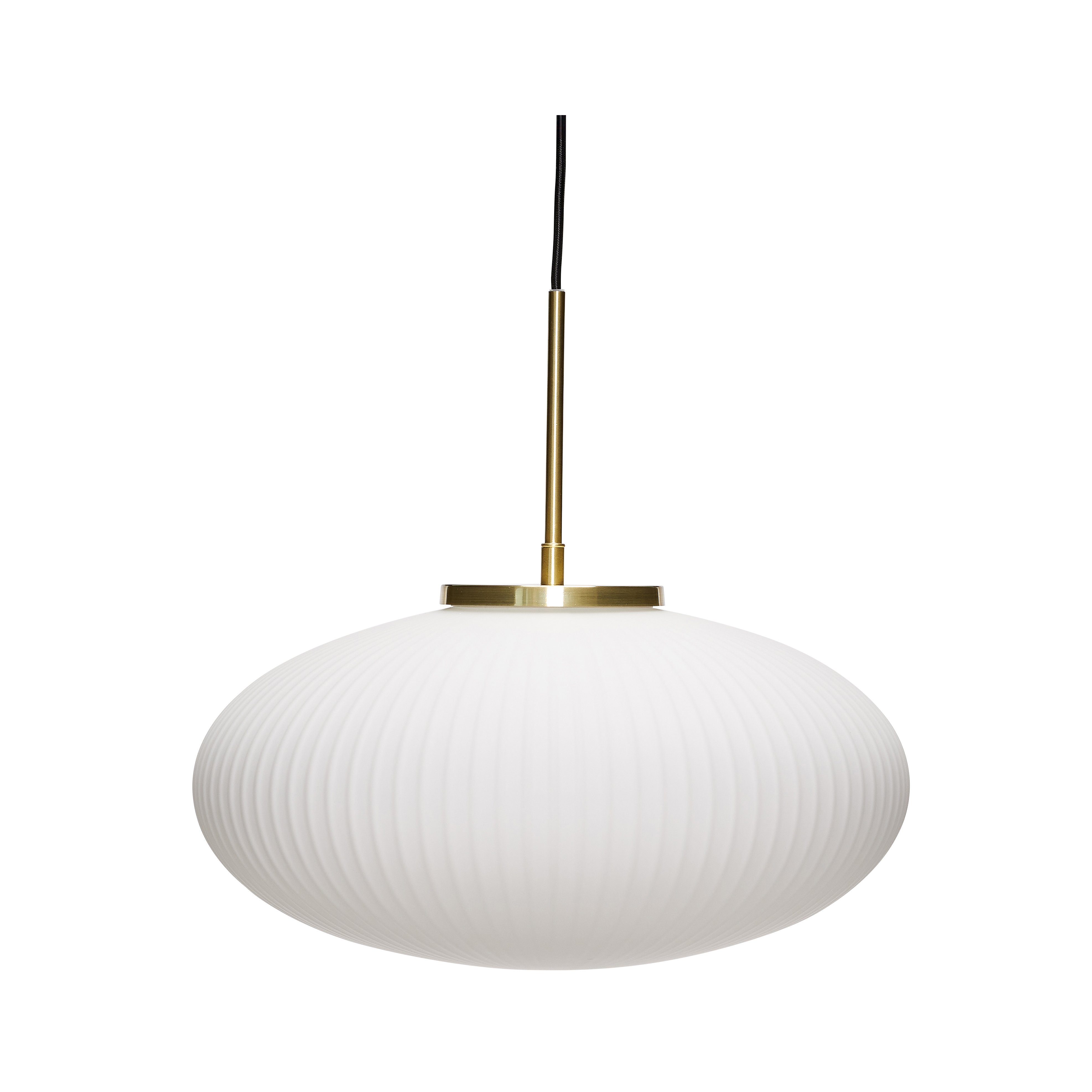Serene Pendelleuchte Ellipse Weiß Hübsch - Wohnzimmer - Glas