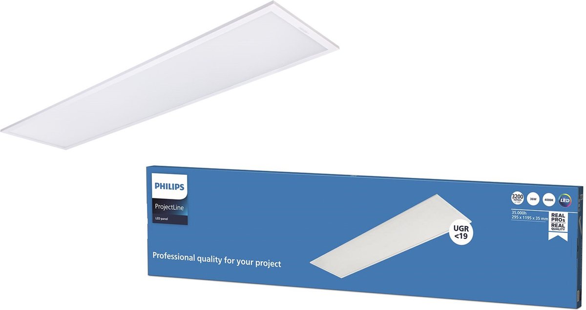 ProjectLine LED-Panel UGR<19 840 120 x 30 cm Philips - Arbeitszimmer / Büro - Metall - Eckig