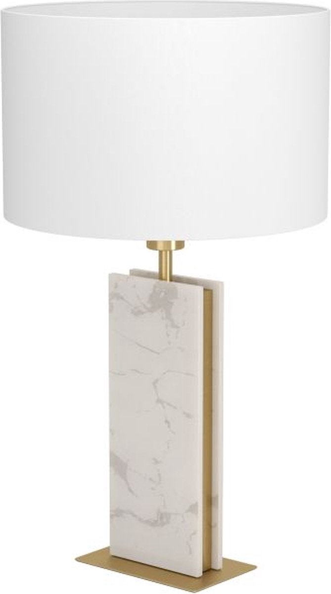 Belesar Tischlampe, Textil, weiß, E27 Stars of Light - Wohnzimmer - Design - Stoff / Textil - Einflammig
