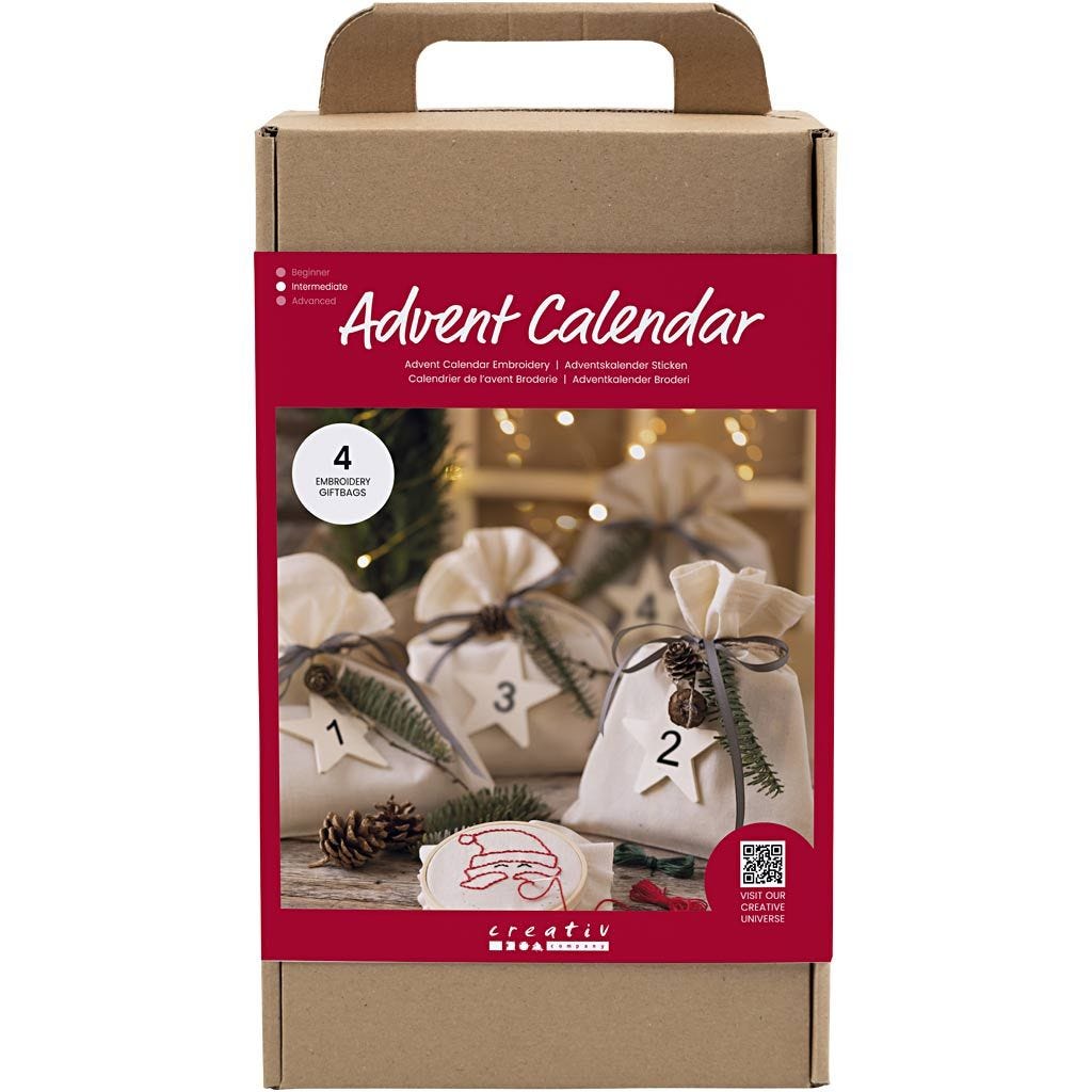 Bastelkit Adventskalender Stickerei