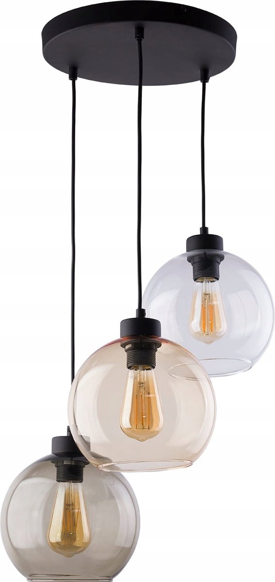 Cubus Hängeleuchte Ø 50 cm 3-flammig klar/honig braun Glas TK Lighting - Wohnzimmer - Modern - Mehrflammig