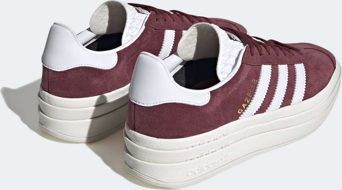 adidas Gazelle Bold Shadow Red White Damen Sneaker Cloud-White Core-White HQ6892 36