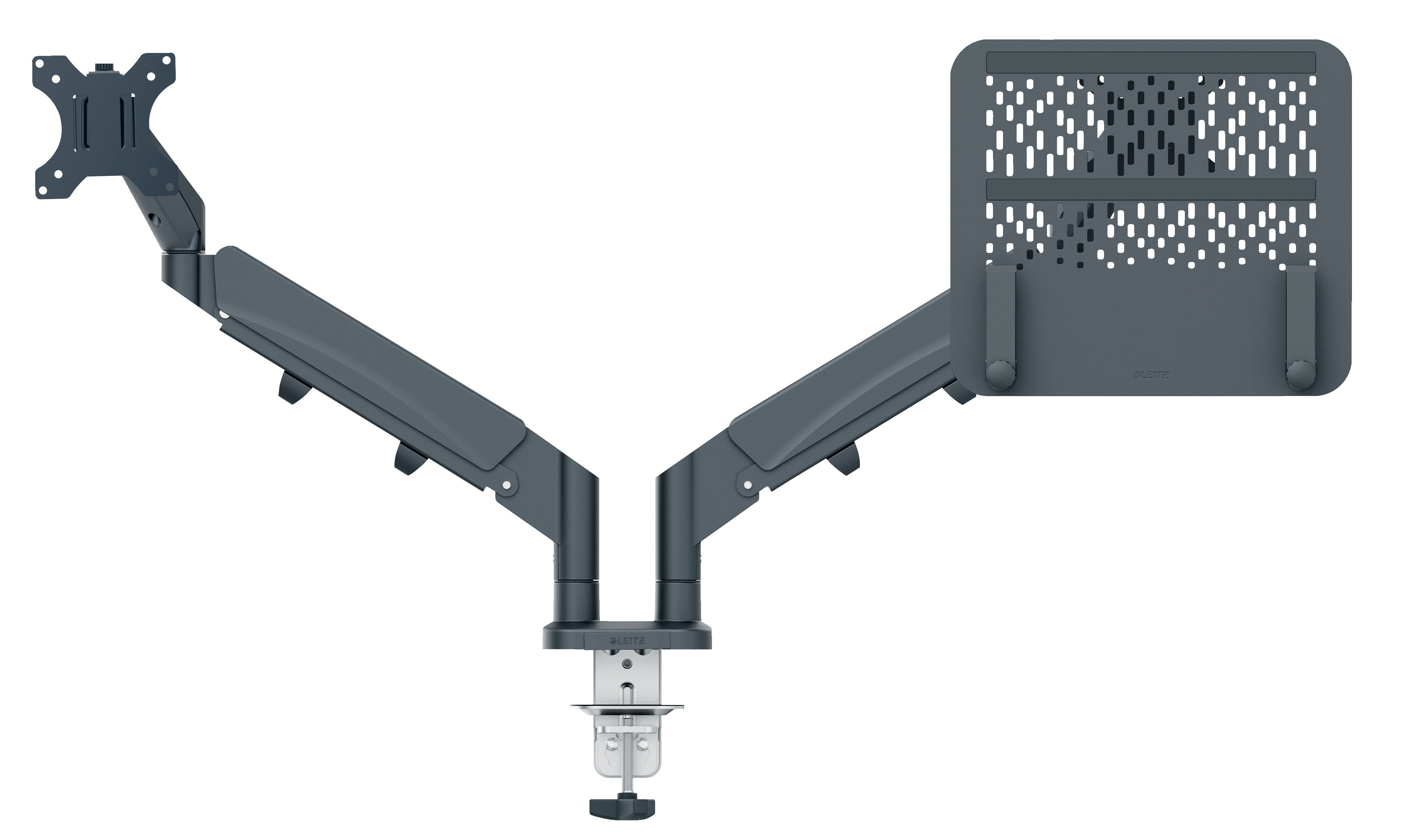 Leitz Monitorarm Ergo 65380089 Dual Laptophalter grau