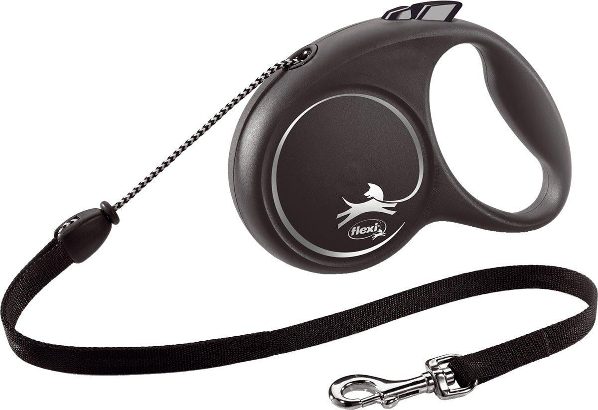 Hundeleine Flexi BLACK DESIGN 5 m Silberfarben M