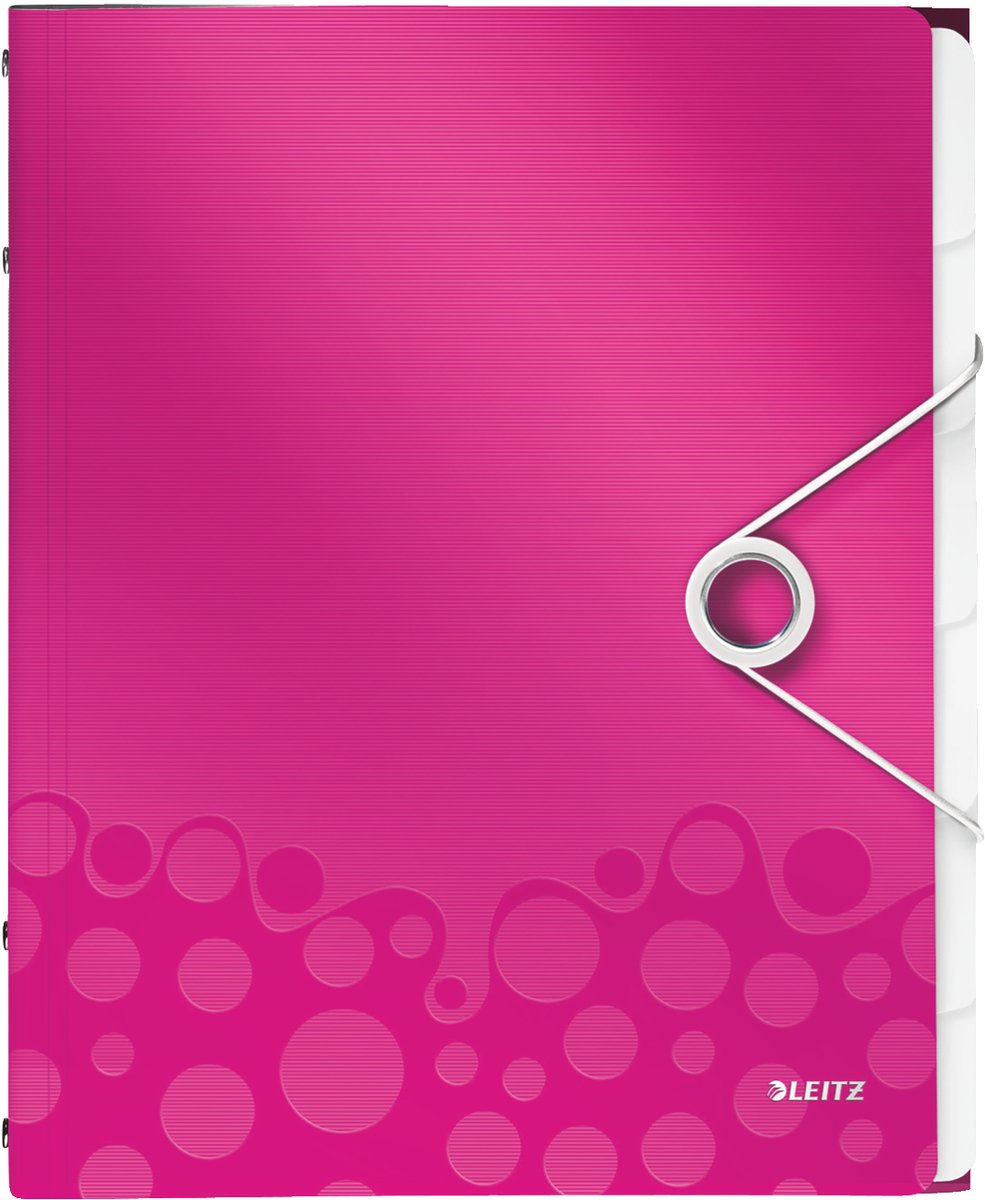 4 x Leitz Ordnungsmappe Wow A4 6-teilig pink metallic
