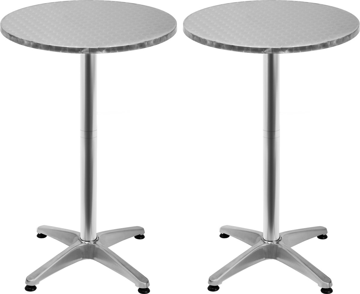 Stolik Barowy 2w1 Bistro Aluminium Składany 70-115cm 2szt