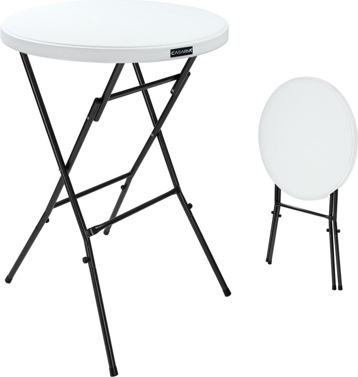 Stolik składany Biały Plastikowy Ø72cm
