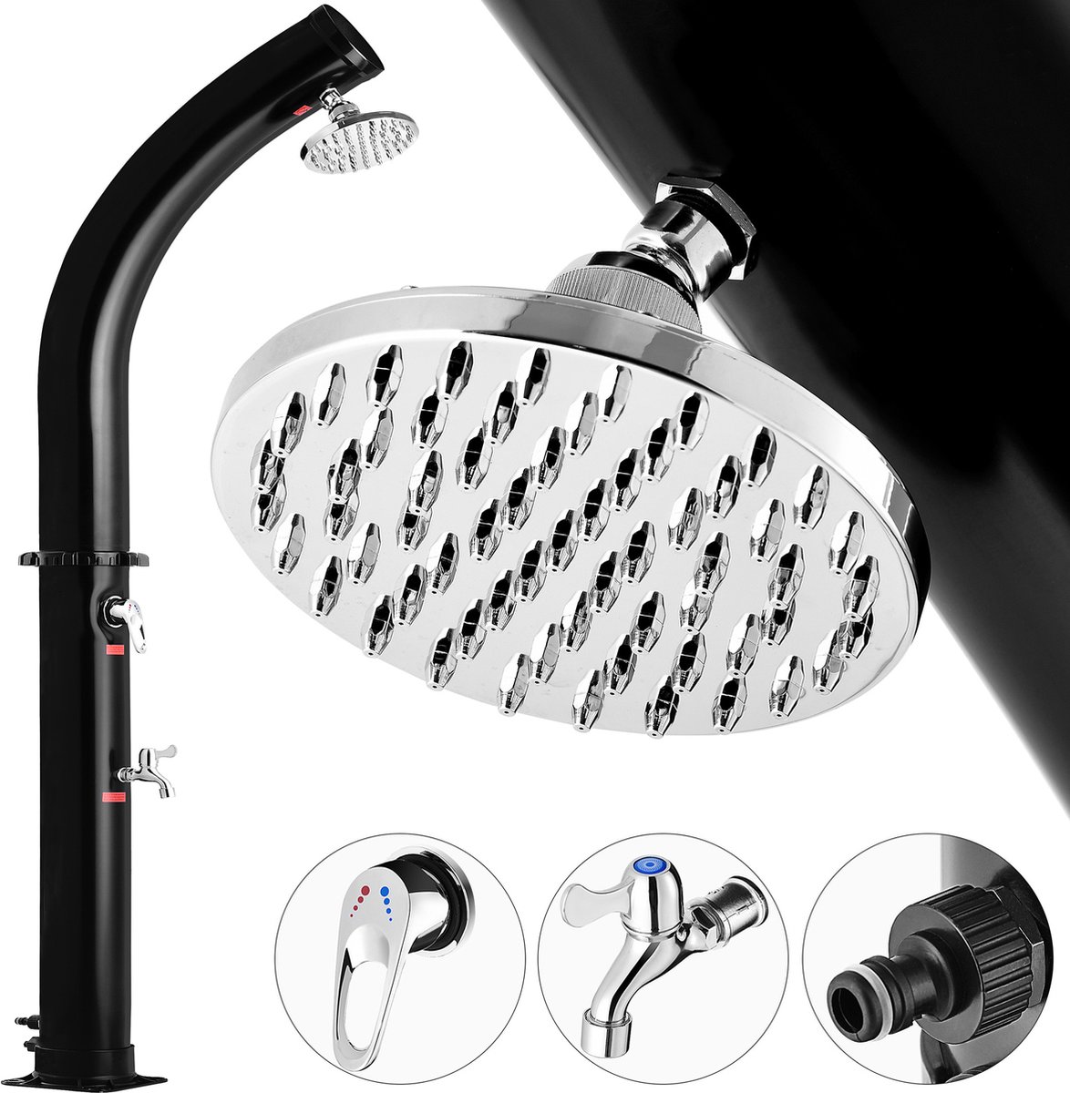 Prysznic solarny Bow Czarny 20l