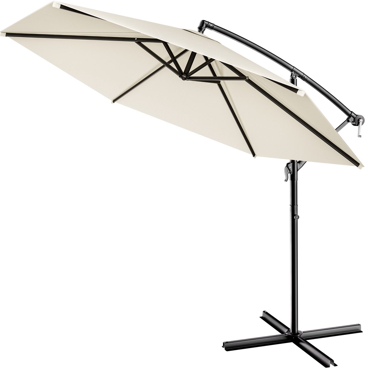 Parasol ogrodowy Kremowy Aluminiowy Ø300cm UV 80+