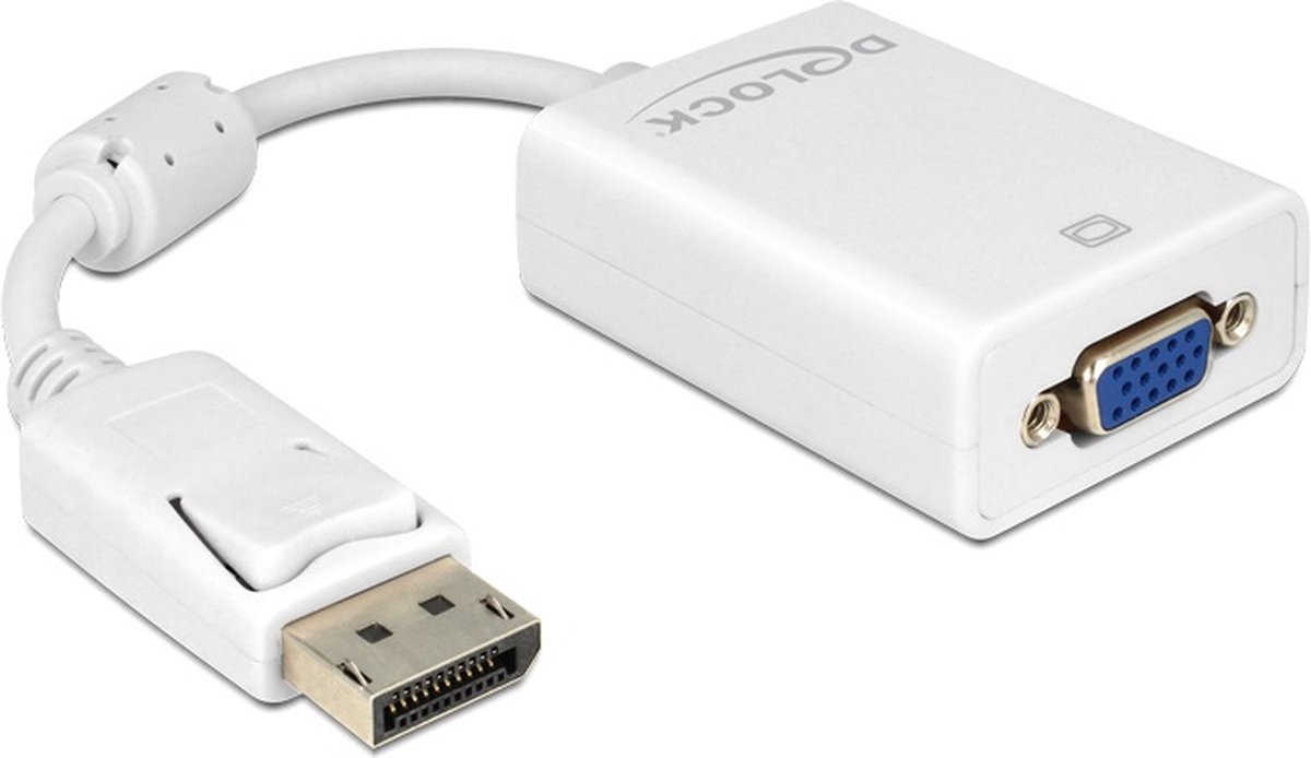 Delock DeLOCK Adapter Displayport Stecker > VGA 15pin Buchse, weiss