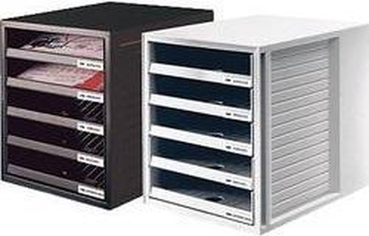 Han Bürobox A4 5 Schübe schwarz/schwarz