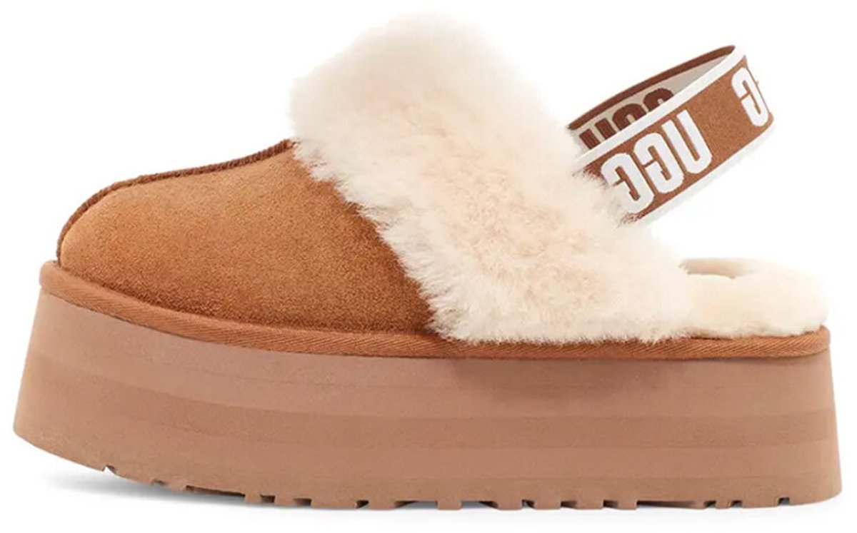 UGG Funkette Hausschuhe Kastanie Damen Sneaker Braun 1113474-CHE 43