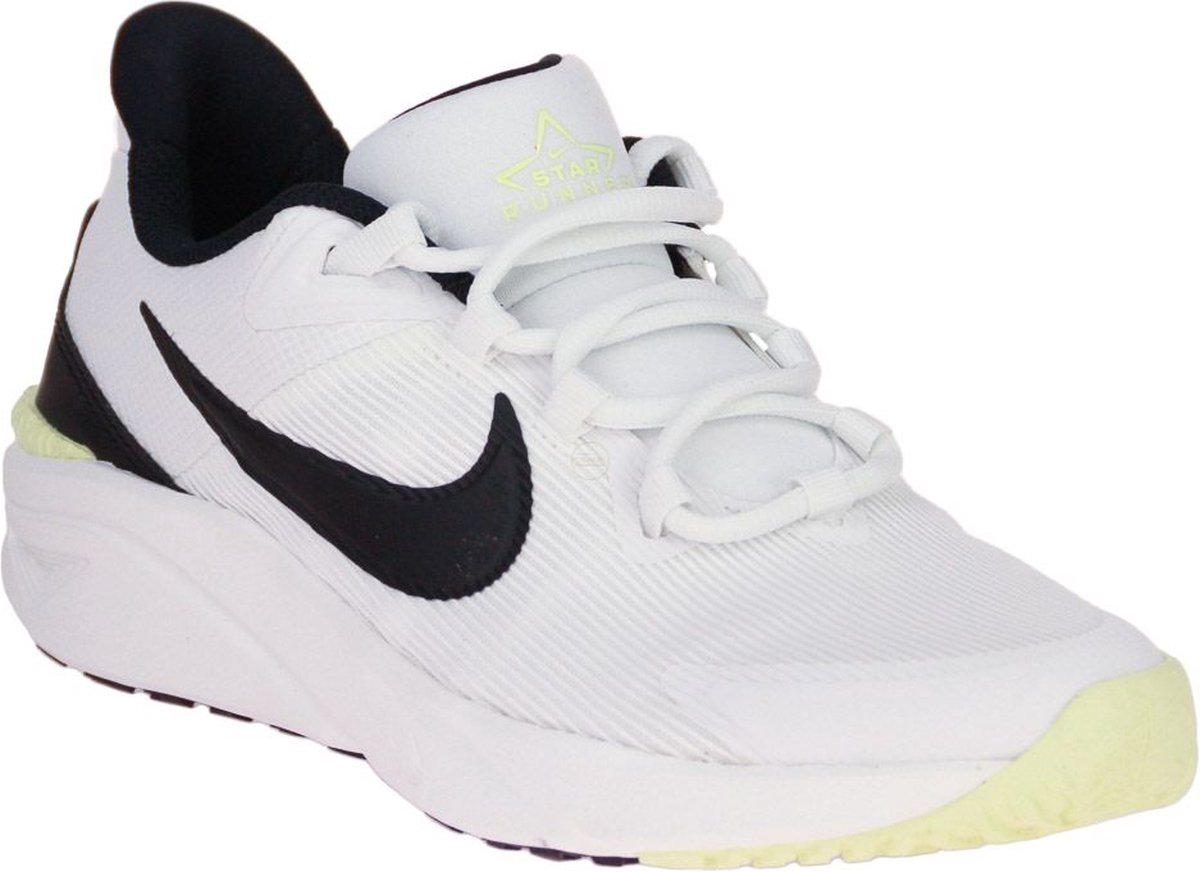 Nike Star Runner 4 GS Summit White Black Kinder-Sneaker Barely-Volt DX7615-102 40