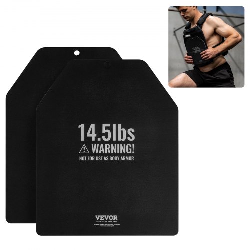 VEVOR viktvästplattor, 6,6 kg par, viktplattor i premiumstål, konturerad ergonomisk passform – WOD:er, extra vikt för viktvästar, för styrketräning, löpning, fitness, tunga träningspass