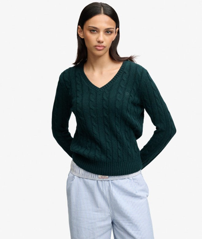 Superdry Damen Athletic Essentials Relaxed Crop Kapuzenjacke Marineblau - Größe: 36