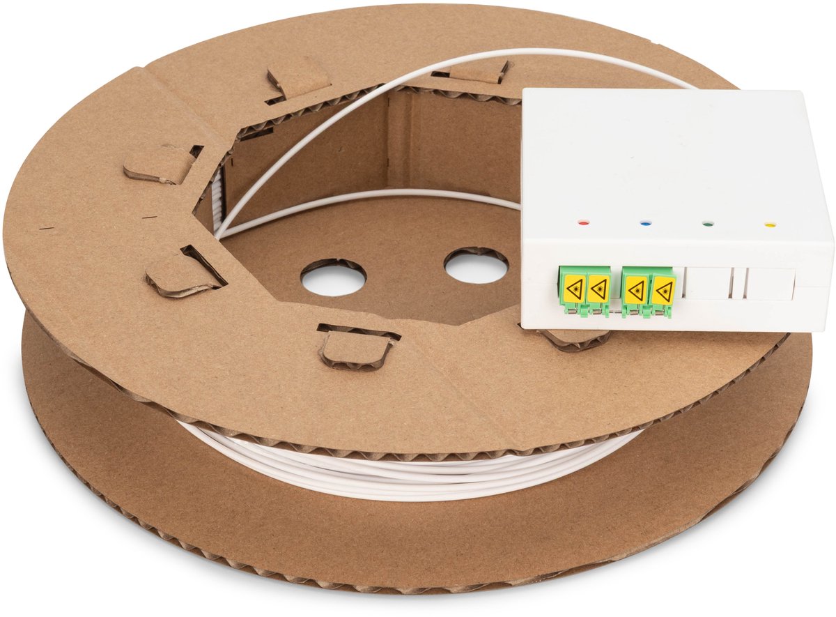 Assmann DIGITUS Fttx Installationskit, 4-Faser, LC/APC Stecker, L= 30m