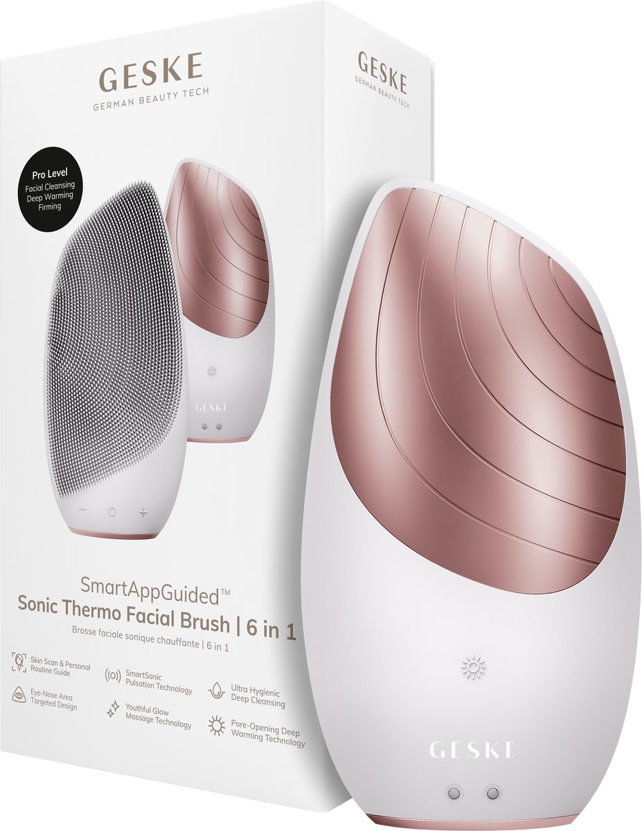 Geske 6 in 1 Sonic Thermo Facial Brush Starlight