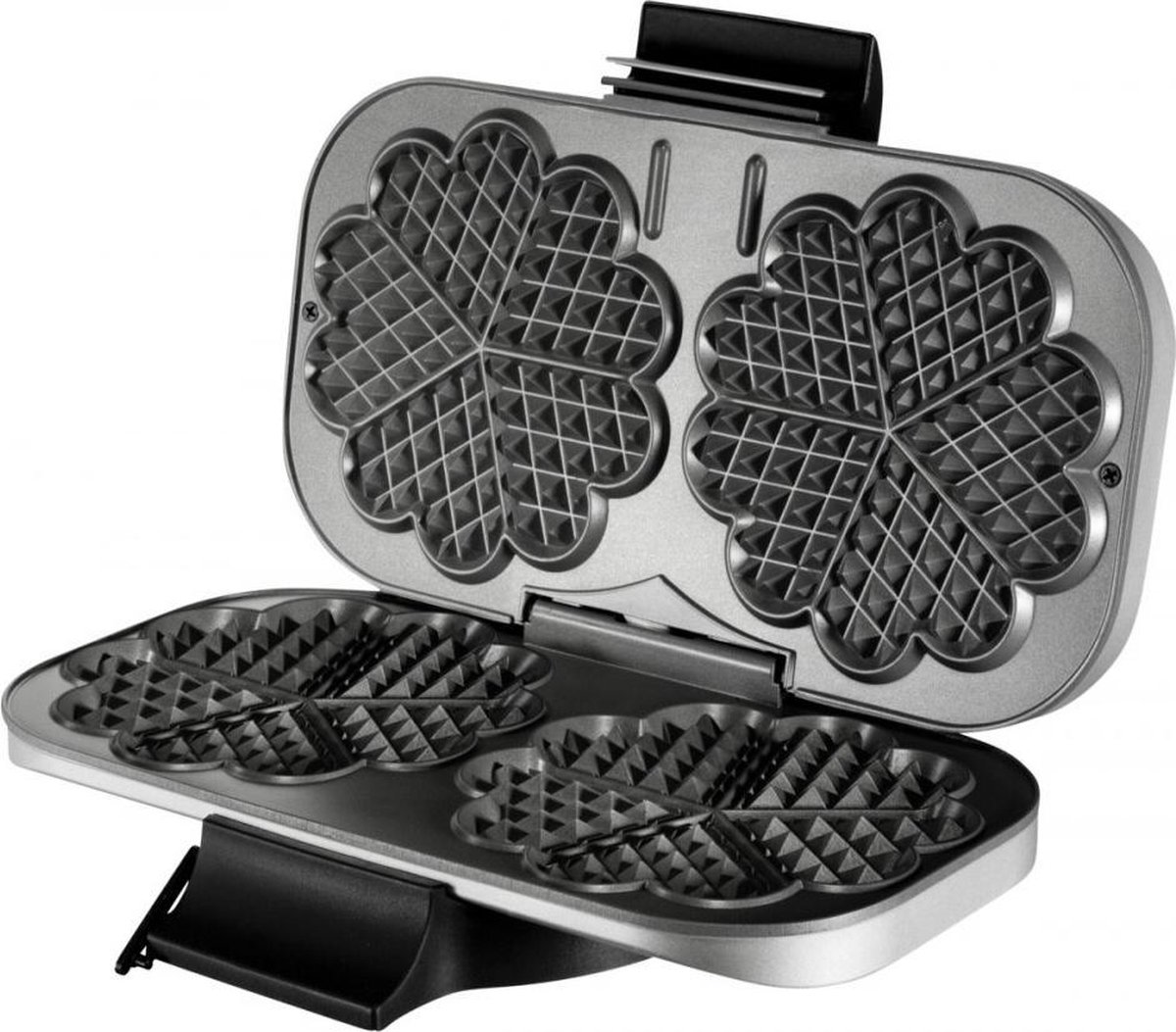 UNOLD Waffelautomat 48241 für 2 Waffeln in Herzform, 1200 W silber