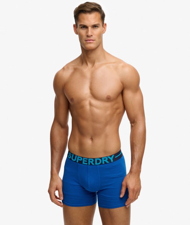Superdry Herren Boxer Dreierpack Blue - Größe: XL