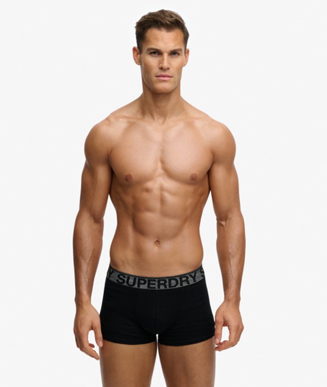 Superdry Herren Trunk Dreierpack Dark Grey - Größe: Xxl