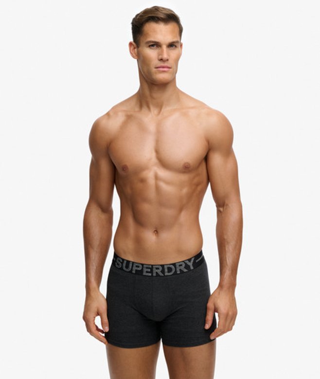 Superdry Herren Boxer Dreierpack Black - Größe: S