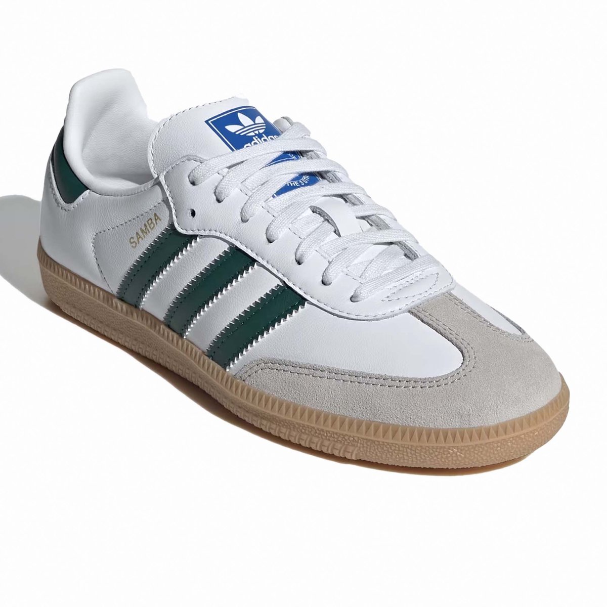 adidas Samba OG Weiß Collegiate Green Gum Unisex Sneaker Cloud-Weiß IE3437 38⅔