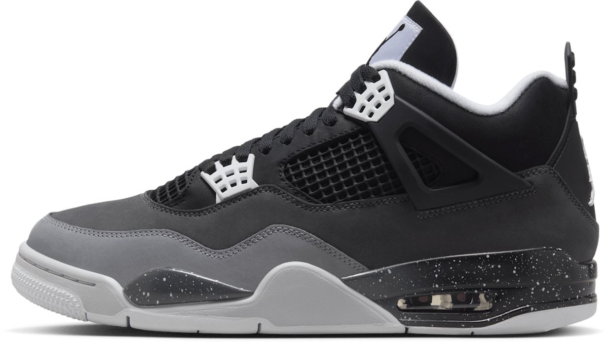 Air Jordan 4 Retro Fear 2024 Herren Sneaker Schwarz Weiß Anthrazit FQ8138-002 44.5