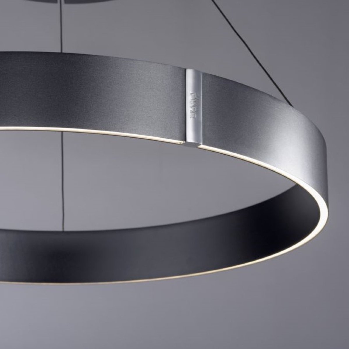 E-Clipse LED-Hängeleuchte, mystic grey, Ø 70 cm, CCT PURE E-Clipse - Wohnzimmer - Modern - Metall - Einflammig