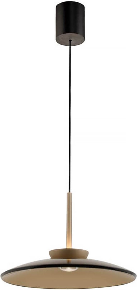 E-Moon LED-Hängelampe bronce Amberglas (dunkel) Ø50cm PURE E-Moon - Wohnzimmer - Modern - Mit Schirm