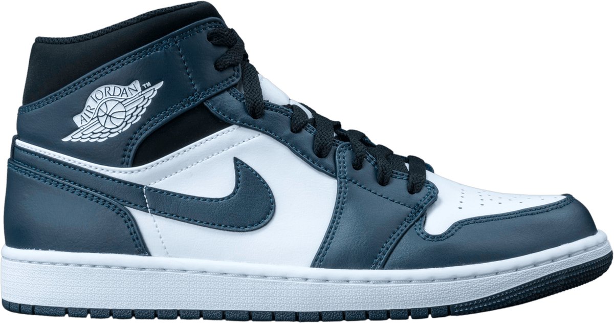 Air Jordan 1 Mid Armory Navy Herren Sneaker Blau Schwarz Weiß 554724-411 41
