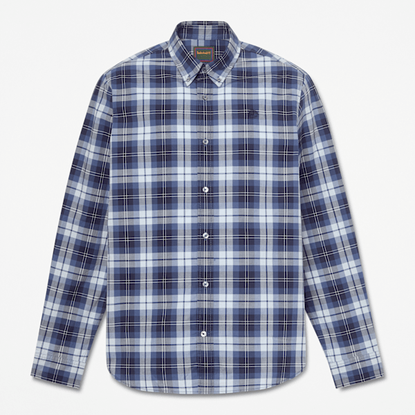Timberland - Camicia a Quadri in Popeline Vestibilità Regular da Uomo in Blu scuro, Uomo, blu, Taglia: S