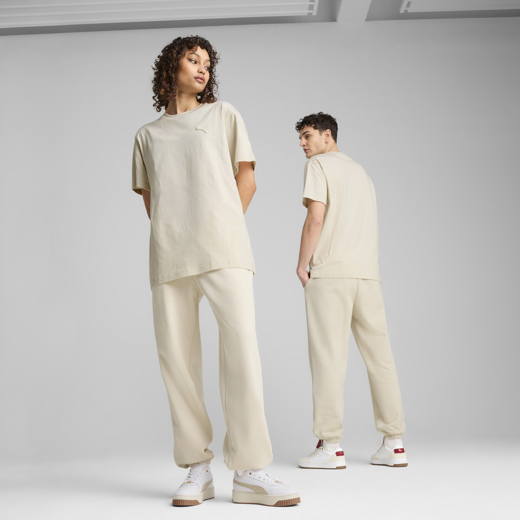 PUMA Essentials Elevated Jogginghose Unisex, Kleidung, Weiß, S